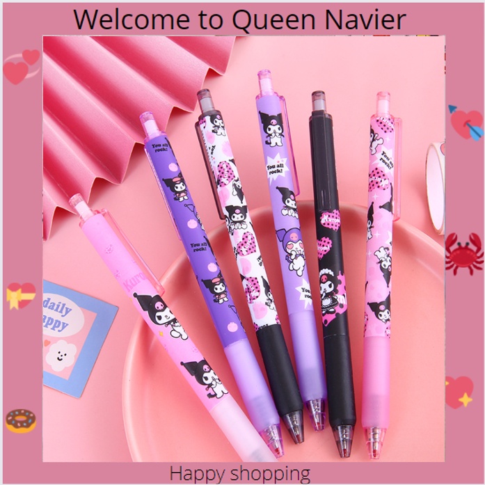 

QN - Pulpen gel rubber sanrio cetek Pen kuromi lucu