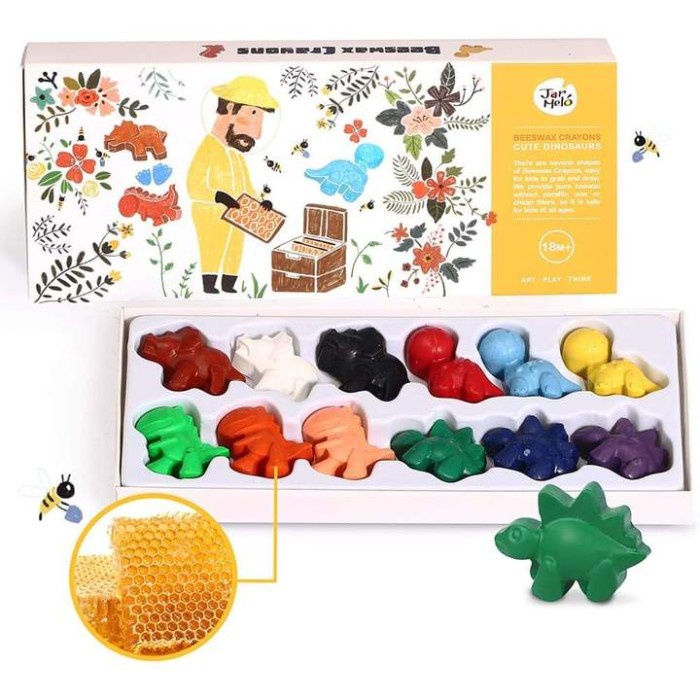 

ORI!! Joan Miro New Zealand Beeswax Crayon Dinosaurs Krayon anak Krayon set