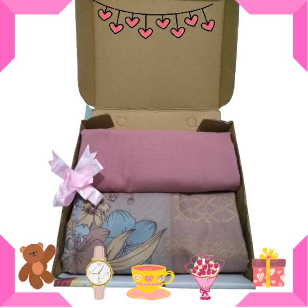 

HAMPERS BAYI ANAK MUDA REMAJA PACAR ISTRI BIKIN ROMANTIS ANNIVERSERY/ Kado Hampers Jilbab Voal || Hampers Lebaran bisa request warna dan Motif / ULTAH LAHIRAN WISUDA JADIAN