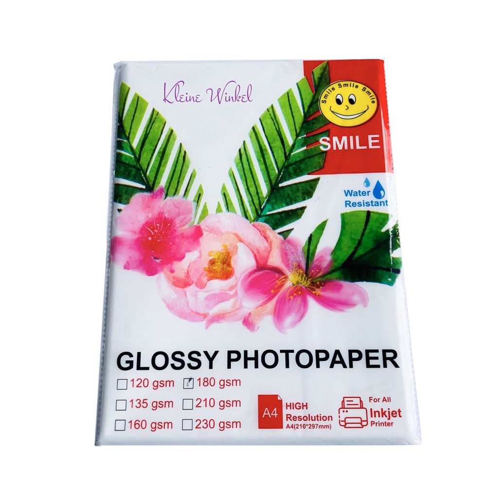 

Kertas Photo Paper Glossy SMILE 180gsm A4