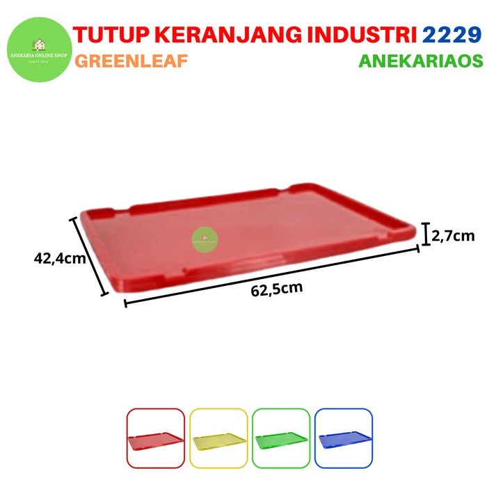 

Tutup Keranjang Industri Box Container 2229 Green Leaf - Biru