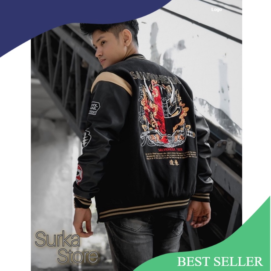 JAKET BASEBALL VARSITY PRIA ORIGINAL - JAKET VARSITY SUNMORI BASEBALL DISTRO BANDUNG/Grey