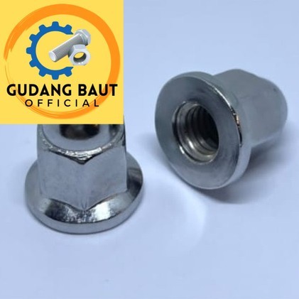 Mur Tutup Tinggi M8 / Mur Topi M8 Tinggi Chrome