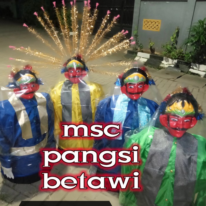 Ondel Ondel murah ukuran 1 meter - Kuning, Ondel Laki Laki