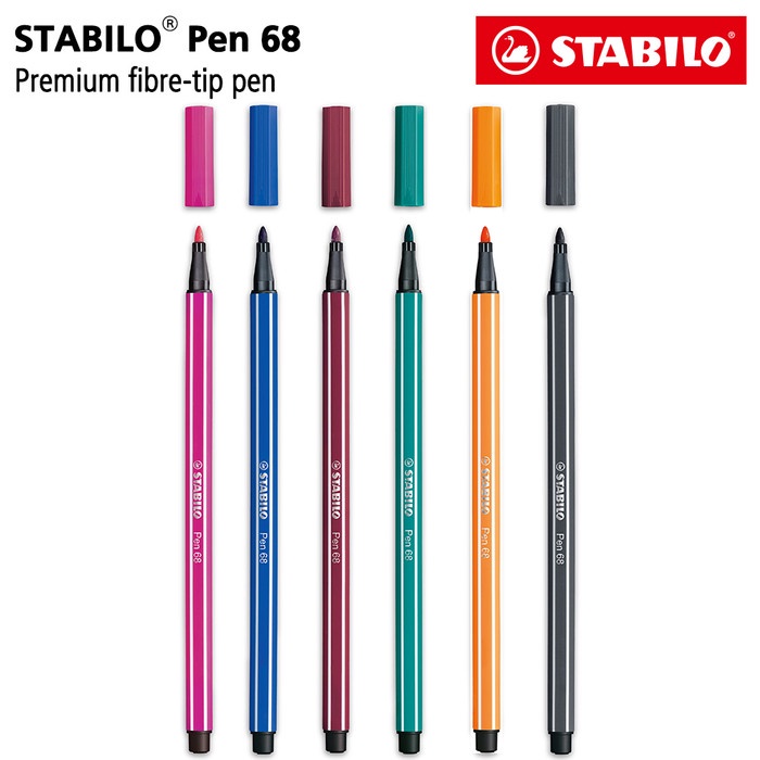 

[Terbaru] STABILO SET 6 - Pen 68 Bohemian Theme / Highlighter Marker and Pen