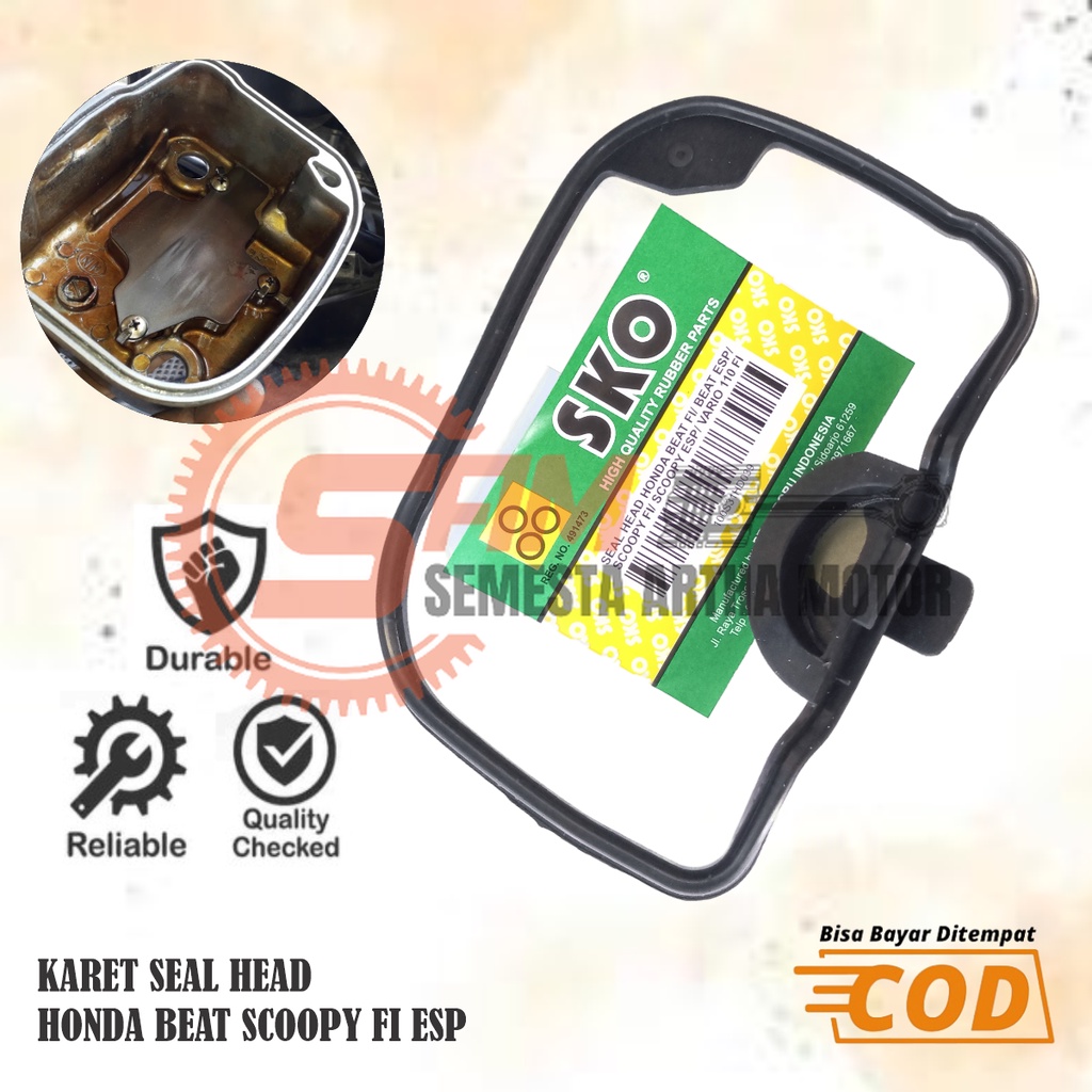 Karet Seal Head Cover SKO Honda Beat Scoopy Vario Fi  Gasket Sil Motor Matic