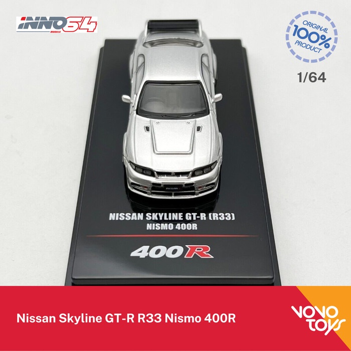 Inno 1/64 Nissan Skyline GT-R R33 Nismo 400R Silver Inno64