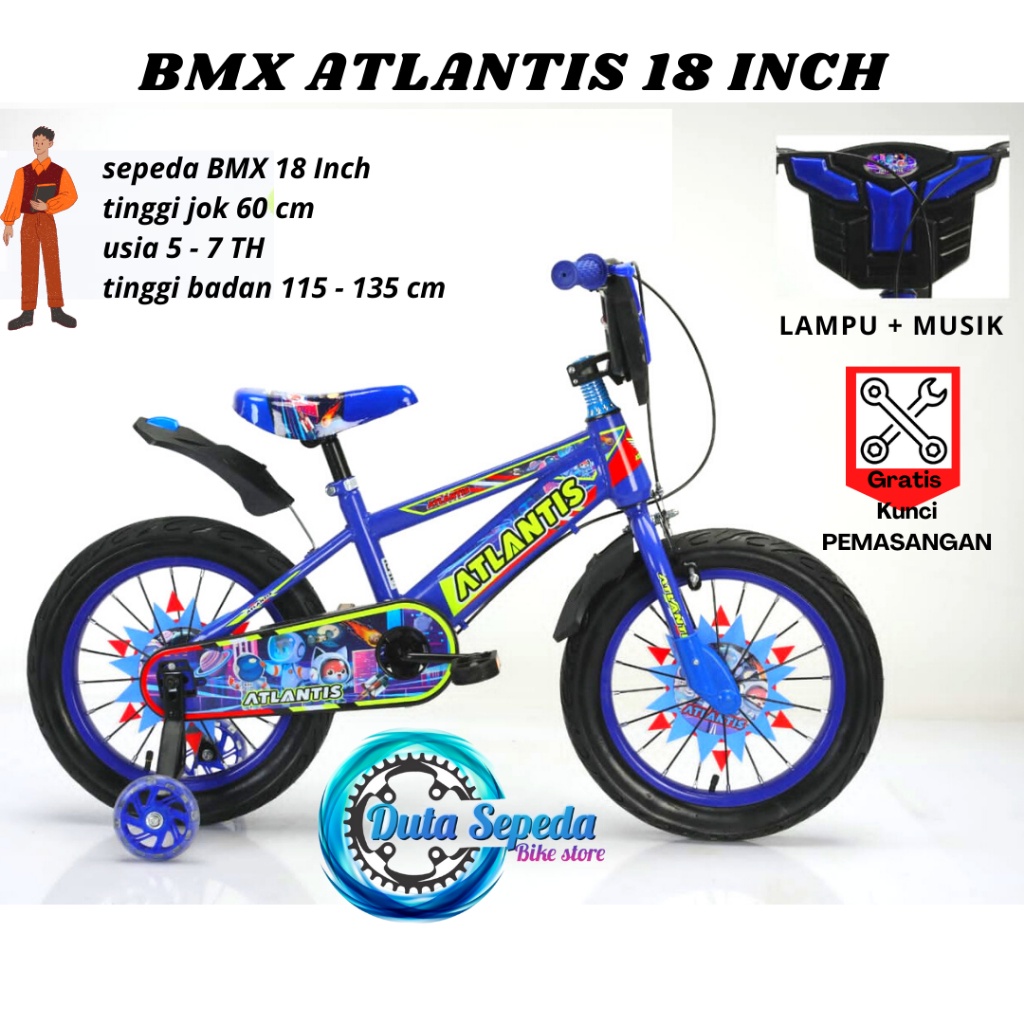 sepeda anak laki laki  BMX 18 inch ( 5 -7 tahun )