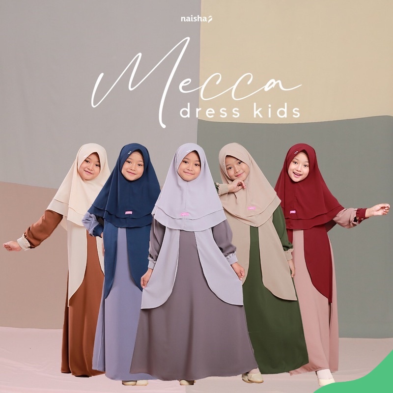 Mecca Dress Anak by Naishaofficial / Mecca Family Set / Gamis Anak / Dress Anak / Dress Kids / Sarim