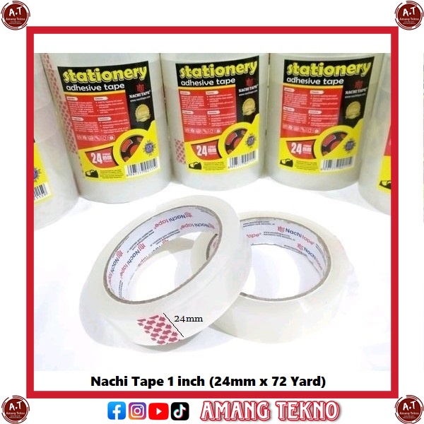 

ISOLASI / SOLASI / SELOTIP BENING STAR 24 MM/NACHI 24 MM / SOLASI TRANSPARAN BENING / TAPE 24 MM BENING TERMURAH