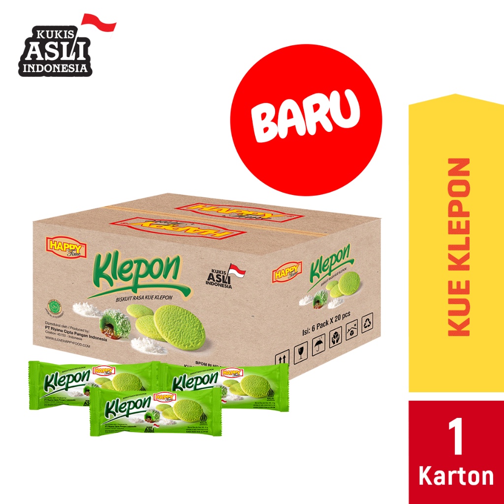 

Happy Time Kukis Klepon (1 Karton isi 6 pack)