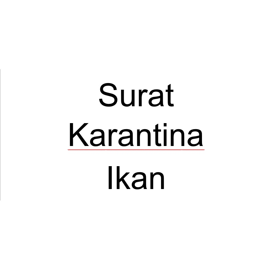 

Surat Karantina Ikan