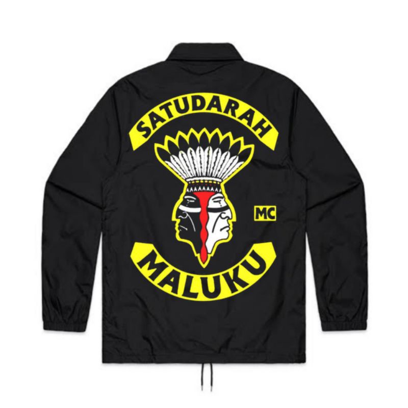 JAKET COACH SATUDARAH MALUKU | WINDBREAKERS HITAM PRIA | JAKET MOTOR | JAKET SATU DARAH MALUKU