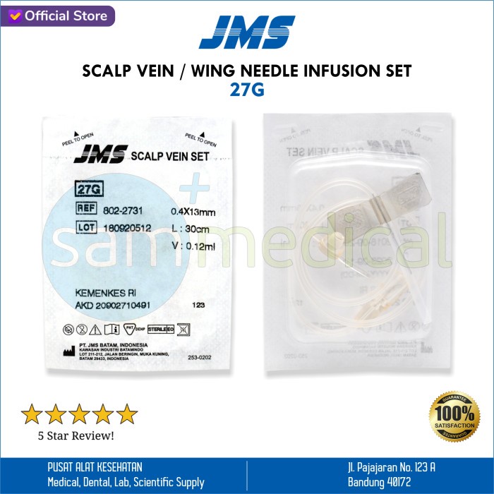JMS Wing Needle / Scalp Vein Infusion Set 27G @ SATUAN / PCS