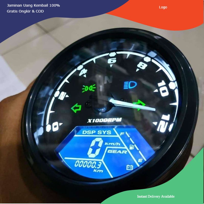001 [COD] Spido speedometer babon digital custom CB Japstyle