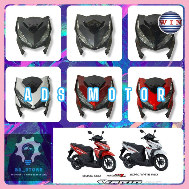 TAMENG  PANEL COVER LAMPU DEPAN VARIO 150 125 LED OLD 2015 2016 2017 |  BODY DEPAN  FULL SET LAMPU D