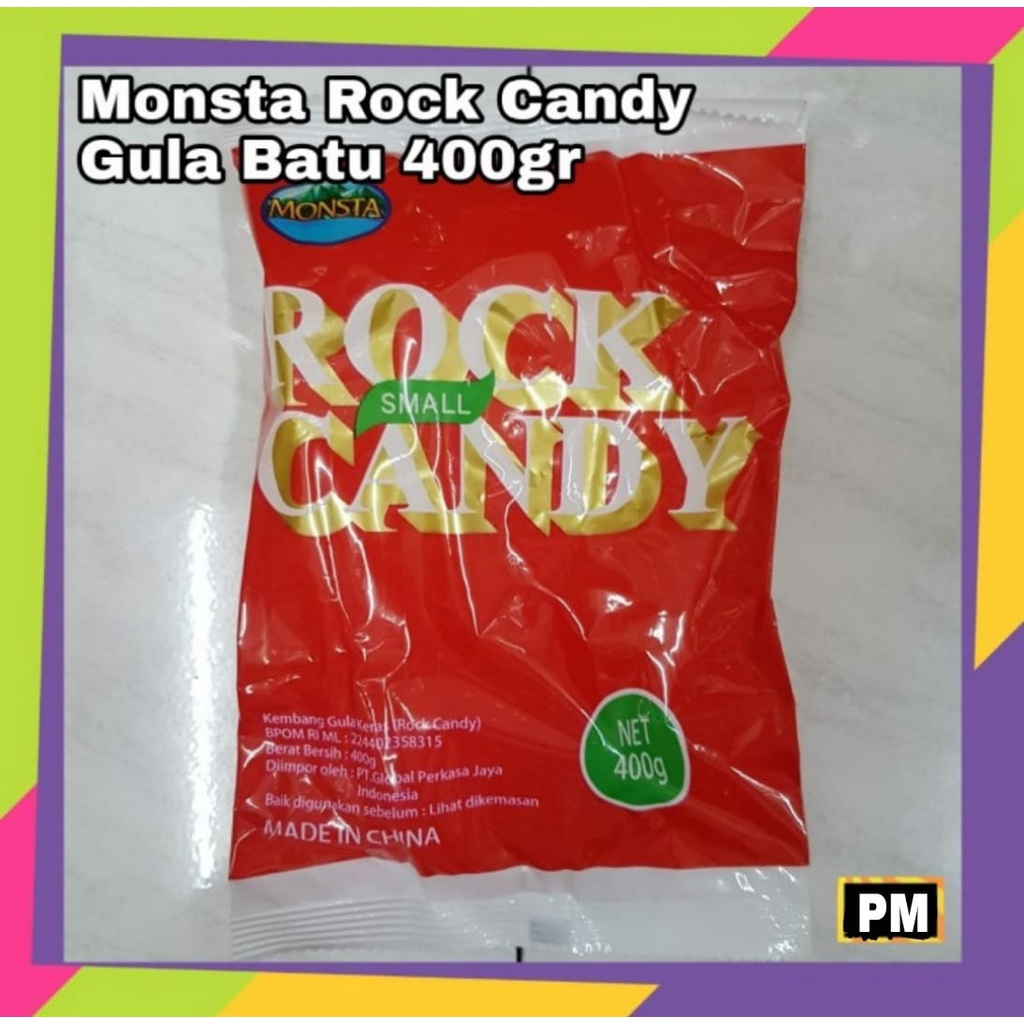 

Monsta Gula Batu RRT rendah kalori kesehatan Rock Candy 400gr