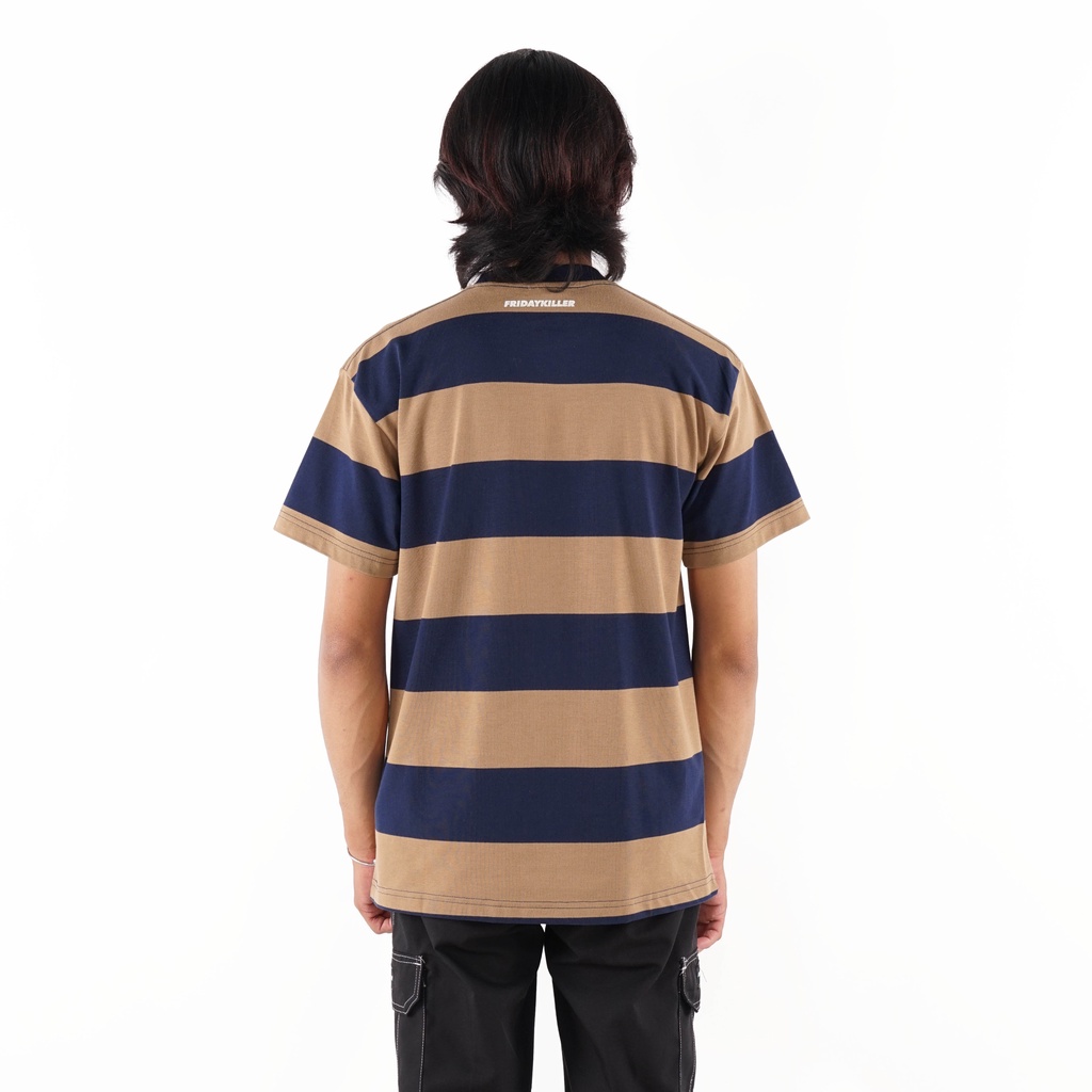 KAOS FRIDAY KILLER MOTIF STRIPE / GARIS | FULCIA BROWN