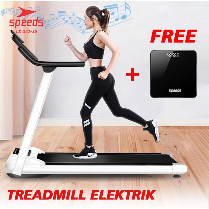 SPEEDS Sport Treadmill Elektrik Alat Olahraga Fitness Latihan Gym Equipment Running Machine Multifun