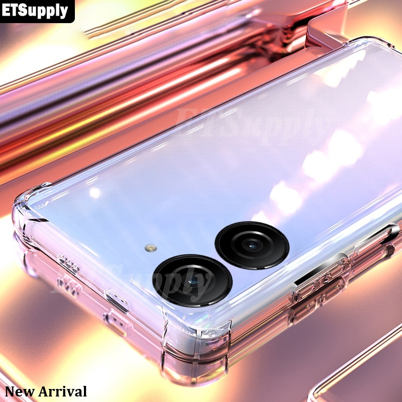 Phone Case Asus Zenfone 10 9 12 Ultra Back Cover Airbag Transparent Softcase Anti-drop Cover for Asu