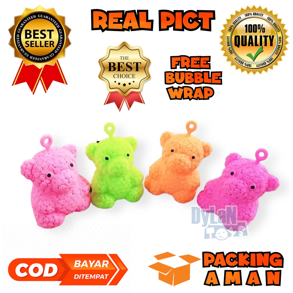 PROMO BISA COD MAINAN SQUISHY ANAK KARAKTER PANDA ANIMAL SQEEZE ADA LAMPU