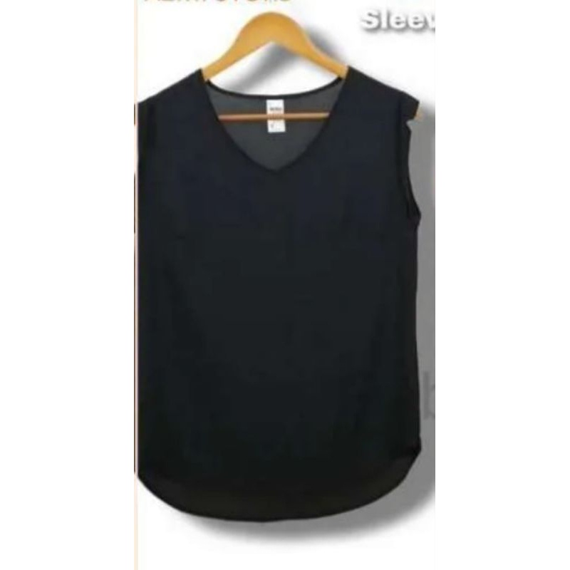 blouse anko lengan pendek black