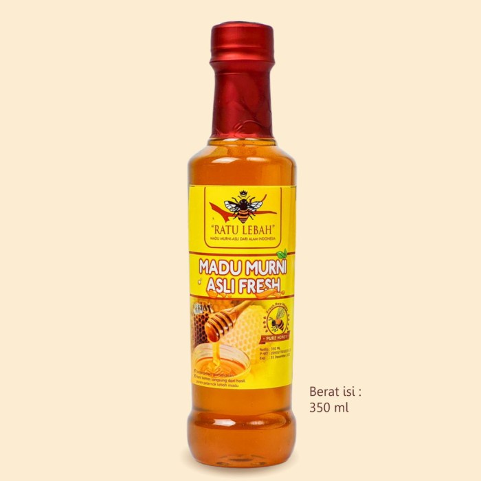 

Madu Murni 100% Asli 350 ML Raw Honey Madu Mentah Tanpa Campuran