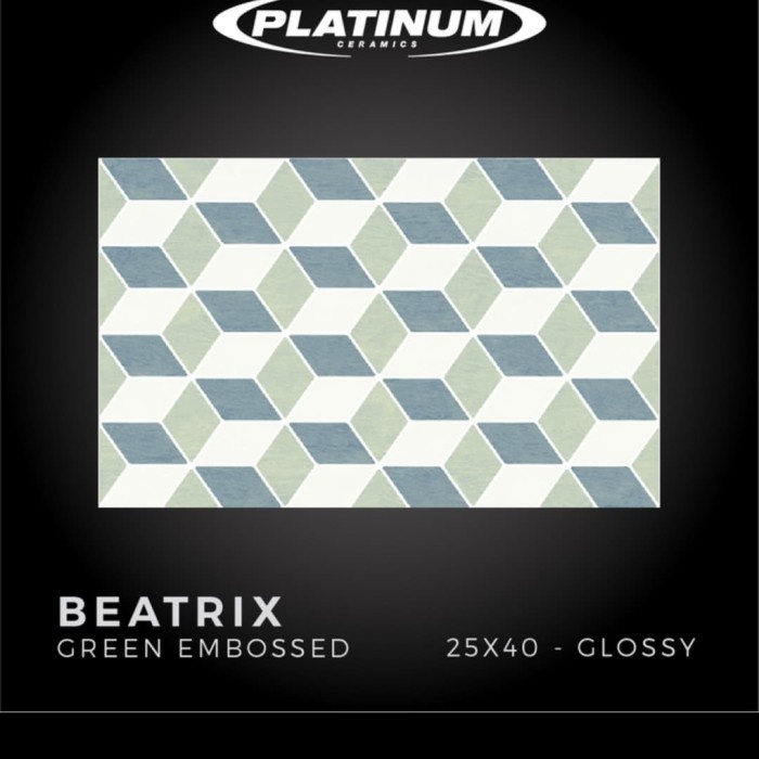 KERAMIK 25X40CM PLATINUM BEATRIX GREEN