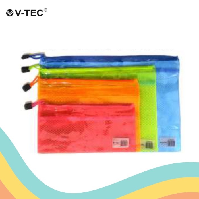 

V tec zipper bag folder map 6007 B5 B4 A6 A5 A4 - Zipper Lock / Zipper Storage Bag / Travel Pouch Serbaguna / Zipper Pouch Traveling / Tempat Penyimpanan Travel Serbaguna