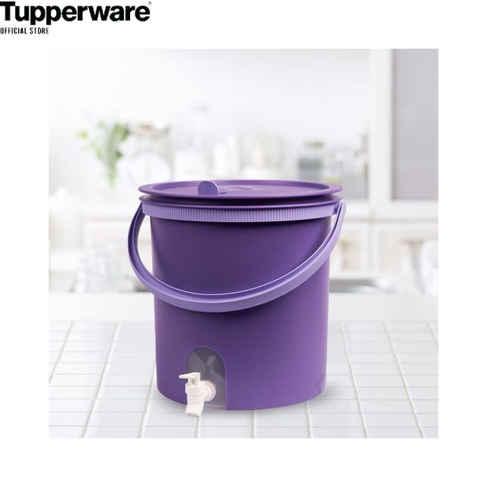 TUPPERWARE WADAH WATER DISPENSER AIR MINUM 14L PLASTIK UNGU BELI