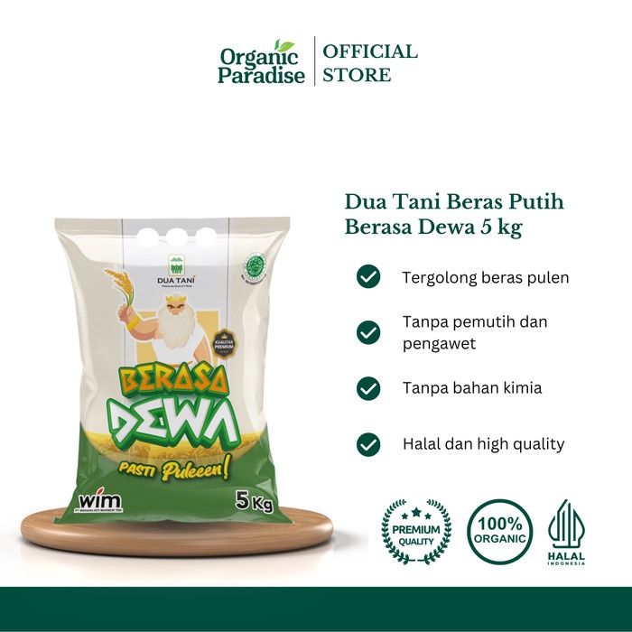 

Beras Dua Tani Putih Berasa Dewa 5 kg