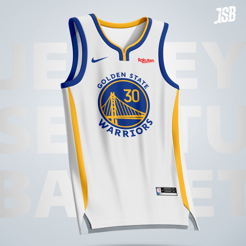 JERSEY BASKET STEPHEN CURRY GSW WARRIORS #30 WHITE PUTIH NBA SWINGMAN REVO REVO30 KAOS GAMETIME BAJU ATASAN