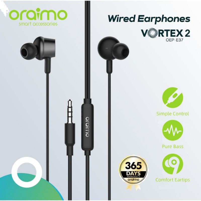 ORAIMO HEADSET OEP-E37 Vortex 2 In-Ear Earphone with 3.5mm