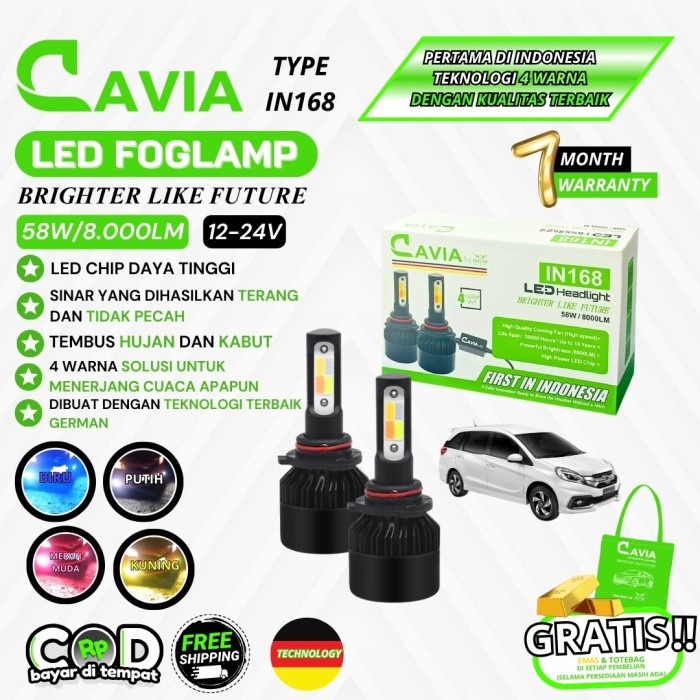 CAVIA-LAMPU LED FOGLAMP 4 WARNA HONDA MOBILIO TEMBUS KABUT & HUJAN