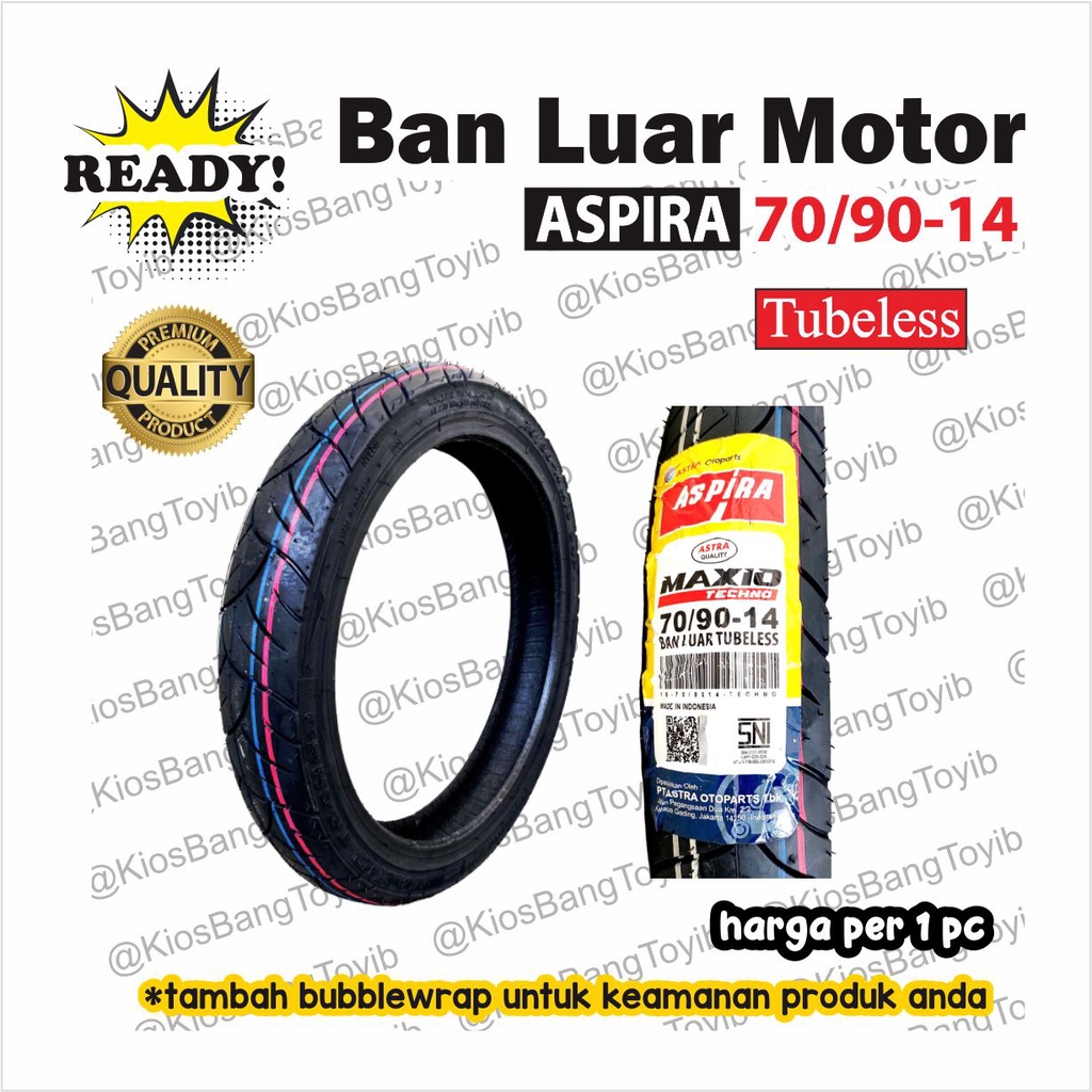 Ban Luar Motor Matic ORI ASPIRA 70/90-14 TUBELESS Mio Mio J Fino