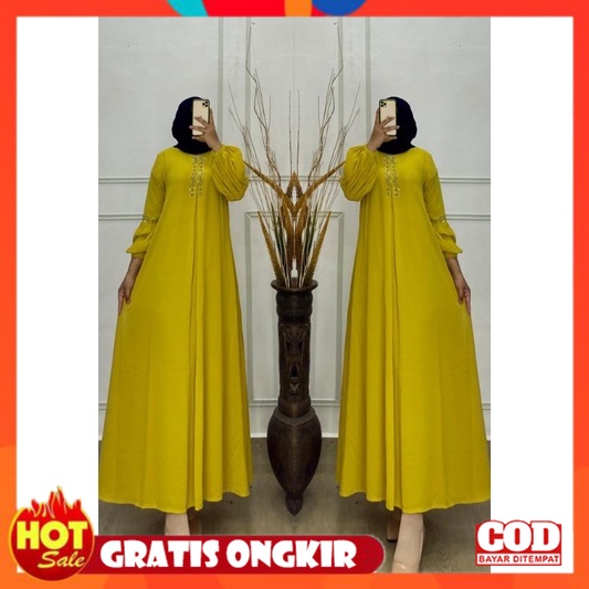 KAIN ADEM HALUS TEBAL / BAJU DRESS SERUTI GAMIS WANITA KEKINIAN REMAJA DEWASA SERAGAM PUTIH HITAM AB