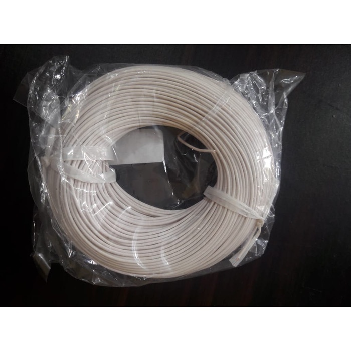 1meter Kabel kecil serabut 30AWG 10helai serabut tembaga merah micro - Putih -OLL