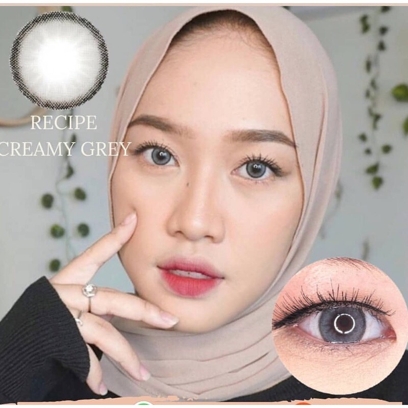 Softlens MINUS RECIPE Creamy Gray / Choco brown / Wine Blue