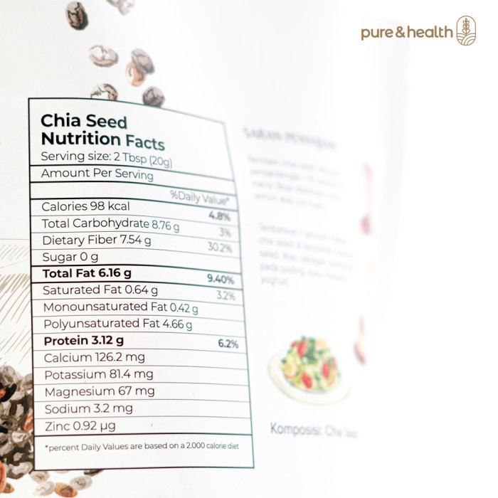 

Biji Chia Seed 250g Organik Black Chiaseed Natural Super Food