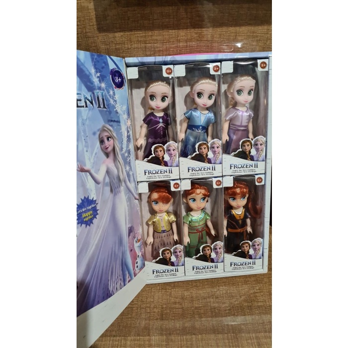 NE54 Boneka Frozen & Princess set isi 6 - Frozen Small