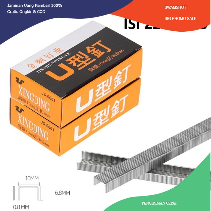 

Refill isi 2200 Staples Stapler Stapless Tembak Gun Tacker TR13/6/8