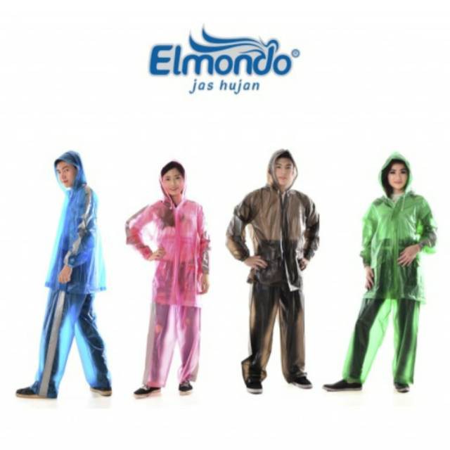 Elmondo jas hujan setelan transparan lexi 934 - jas hujan transparan - jas hujan wanita pria