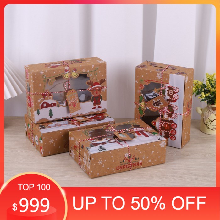 

HADIAH NATAL/DEKORASI NATAL/ Kotak Natal box cookies kotak xmas Christmas box motif terbaru
