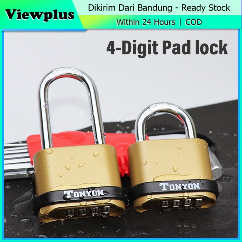 Gembok Kode Angka Kombinasi 4 Digit Panjang Anti Maling  Gembok Pengaman Anti Air Untuk Pintu Garasi