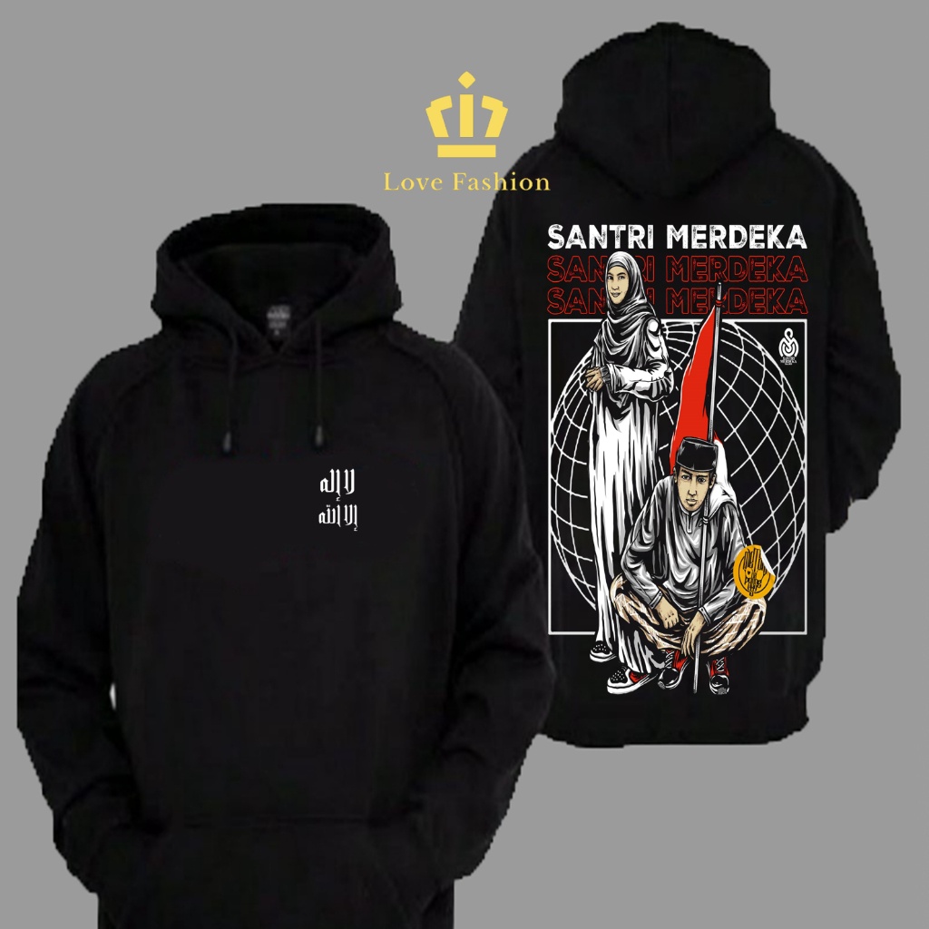 Sweater Hoodie Distro Santri Merdeka Pondok Pesantren Premium Terbaru