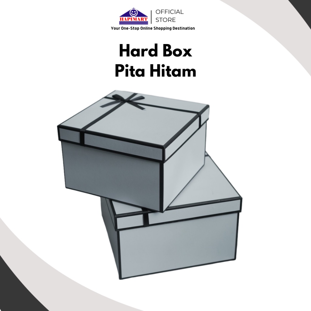 

Box Hampers Kotak Putih Dengan Hias Pita Hitam/Gift Box/Kotak Kado/Hard Box