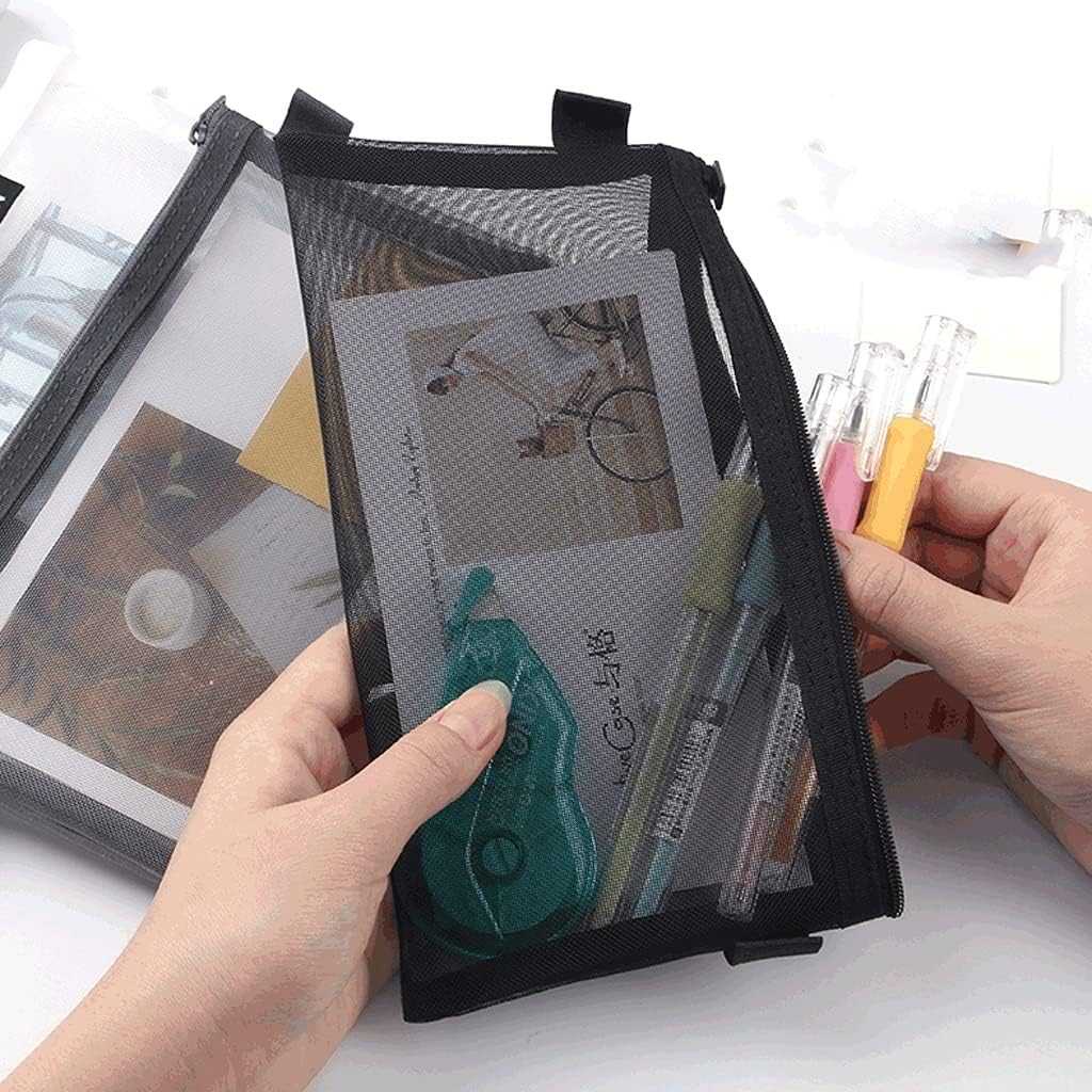 

Tempat Pensil Jaring Mesh Pencil Case Zipper Storage - Z20