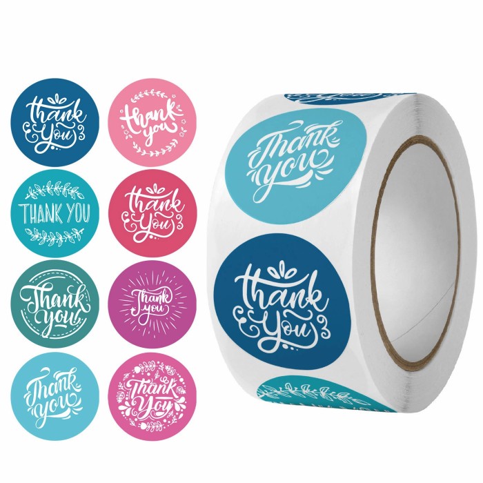 

[[ WSH - BEST SELLER ]] Sticker Thank You Isi 500 Per rol Grosir Cutting Sticker Vinly Murah