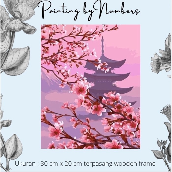 

promosi DIY painting by number 30x20cm kerajinan tangan - CASTLE