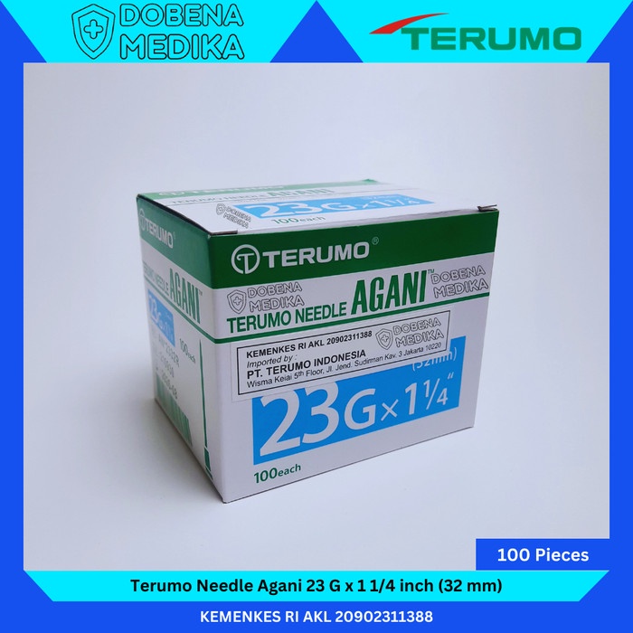 Needle Terumo 18 21 23 24 25 26 27 30 G Agani 18G - 30G Jarum - Agani 24 G